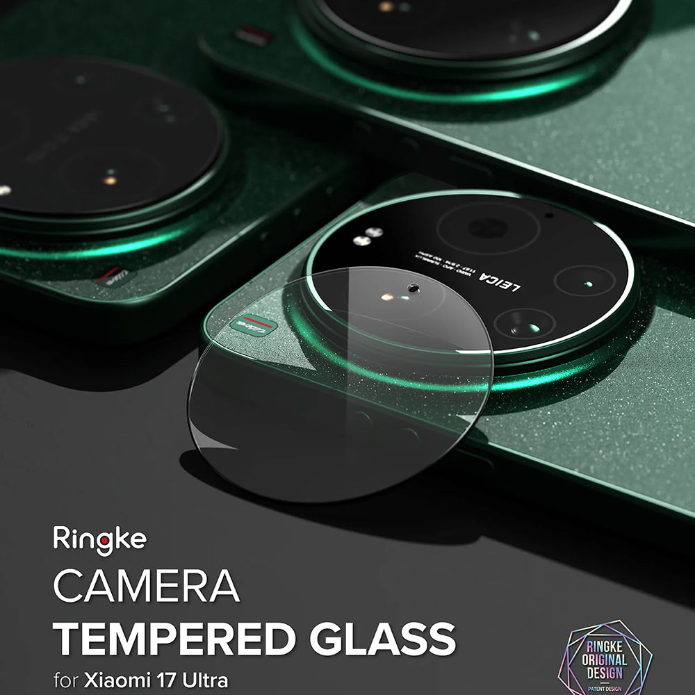 Ringke achtercamera beschermfolie voor Xiaomi 17 Ultra, gehard glas, set van 2 stuks, transparant