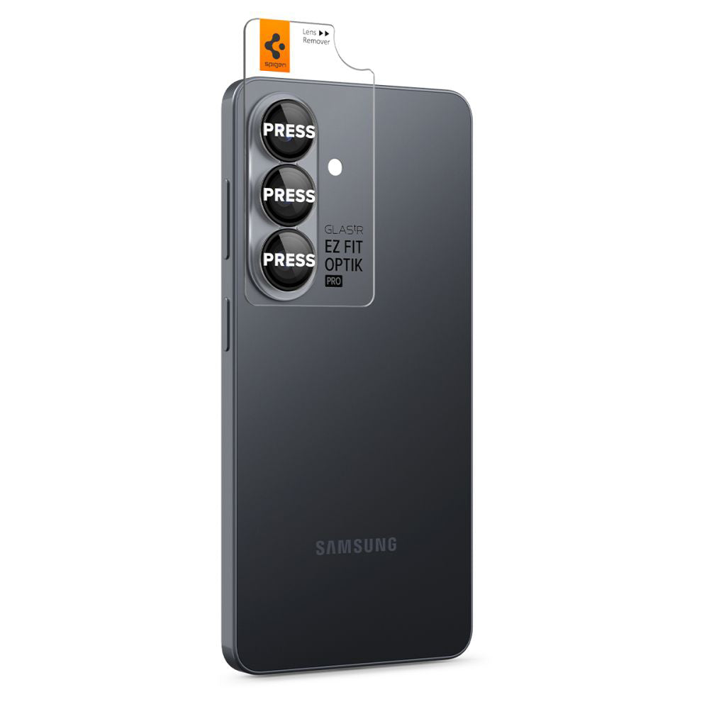 Schutzfolie für die Rückkamera Spigen GlastR EZ FIT Optik Pro HD für Samsung Galaxy S26 Plus S947, Gehärtetes Glas, Set mit 2 Stück, Schwarz