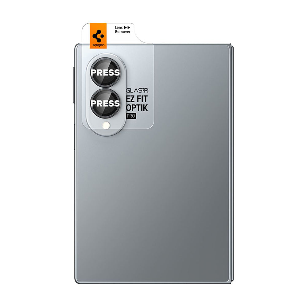 Schutzfolie für die Rückkamera Spigen GlastR EZ FIT Optik Pro HD für Samsung Galaxy Z Fold8 F971, gehärtetes Glas, 2er-Set, Schwarz AGL11944