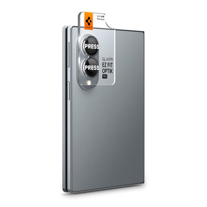 Schutzfolie für die Rückkamera Spigen GlastR EZ FIT Optik Pro HD für Samsung Galaxy Z Fold8 F971, gehärtetes Glas, 2er-Set, Schwarz AGL11944