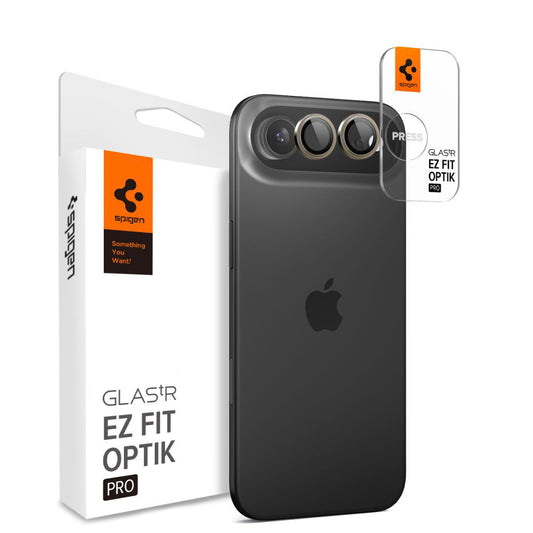 Schutzfolie Rückkamera Spigen GlastR EZ FIT Optik Pro für Apple iPhone 17 Air, Gehärtetes Glas, Set 2 Stück, Gold AGL10131