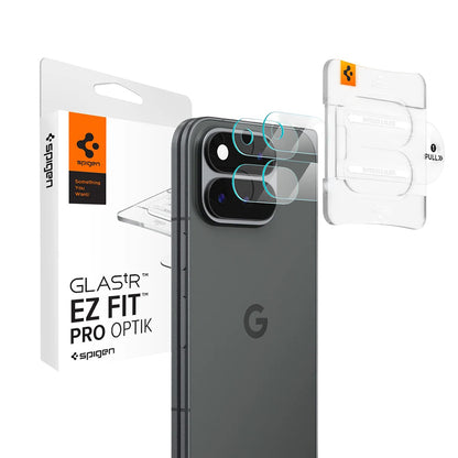 Beschermfolie Achtercamera Spigen GlastR EZ FIT Optik Pro voor Google Pixel 11 Pro Fold, Gehard Glas, Set van 2 stuks, Transparant AGL11491