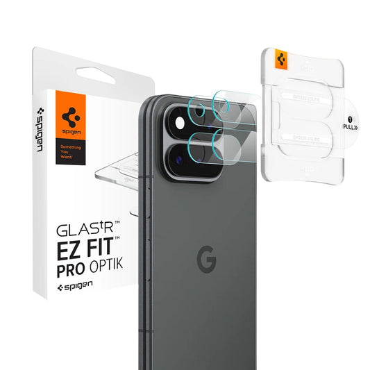 Beschermfolie Achtercamera Spigen GlastR EZ FIT Optik Pro voor Google Pixel 11 Pro Fold, Gehard Glas, Set van 2 stuks, Transparant AGL11491