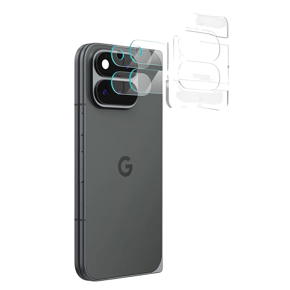 Beschermfolie Achtercamera Spigen GlastR EZ FIT Optik Pro voor Google Pixel 11 Pro Fold, Gehard Glas, Set van 2 stuks, Transparant AGL11491