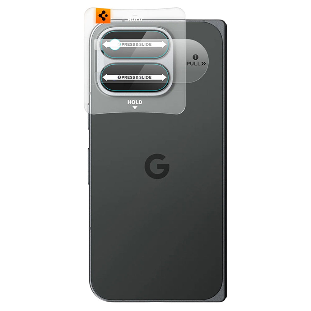 Beschermfolie Achtercamera Spigen GlastR EZ FIT Optik Pro voor Google Pixel 11 Pro Fold, Gehard Glas, Set van 2 stuks, Transparant AGL11491