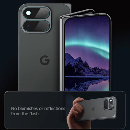 Beschermfolie Achtercamera Spigen GlastR EZ FIT Optik Pro voor Google Pixel 11 Pro Fold, Gehard Glas, Set van 2 stuks, Transparant AGL11491