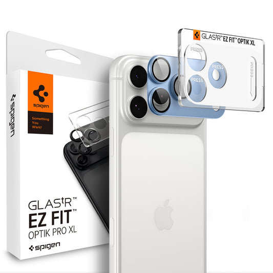 Beschermfolie Achtercamera Spigen GlastR EZ FIT Optik Pro XL voor Apple iPhone 18 Pro Max, Gehard Glas, Blauw AGL12041