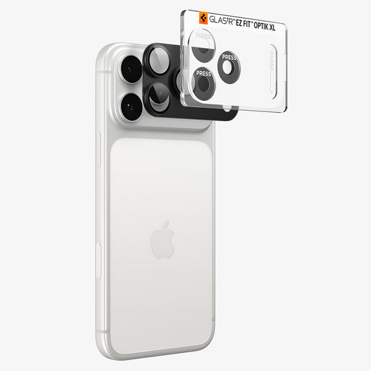 Beschermfolie Achtercamera Spigen GlastR EZ FIT Optik Pro XL voor Apple iPhone 18 Pro Max, Gehard Glas, Donkergrijs AGL12039
