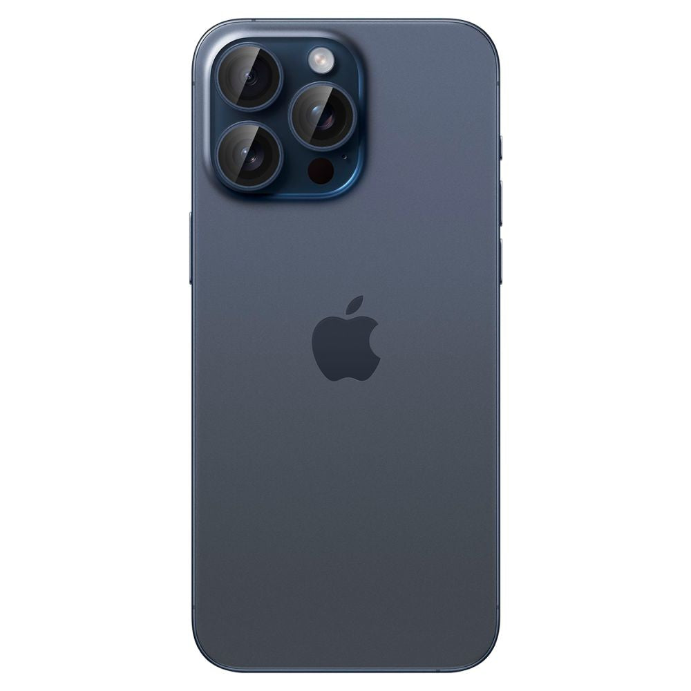 Film de protection pour caméra arrière Spigen GlastR EZ FIT Optik Pro pour Apple iPhone 16 Pro Max / 16 Pro, Verre Trempé, Lot de 2 pièces, Bleu