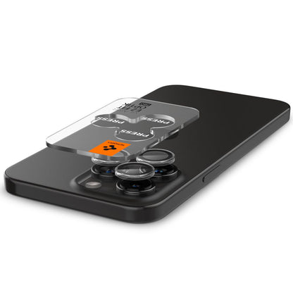 Beschermfolie Achtercamera Spigen GlastR EZ FIT Optik Pro voor Apple iPhone 17 Pro Max / 17 Pro, Gehard Glas, Set van 2 stuks, Transparant