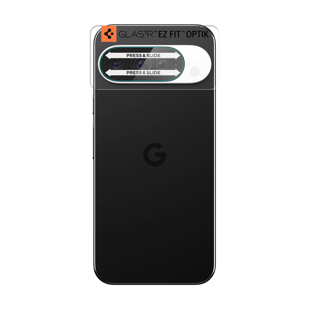 Beschermfolie Achtercamera Spigen GlastR Optik voor Google Pixel 10 Pro, Gehard Glas, Set van 2 stuks, Transparant AGL09662