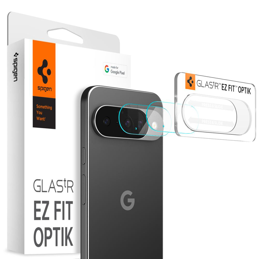 Spigen GlastR Optik Achtercamera Beschermfolie voor Google Pixel 10, Gehard Glas, Set van 2 Stuks, Transparant AGL09661