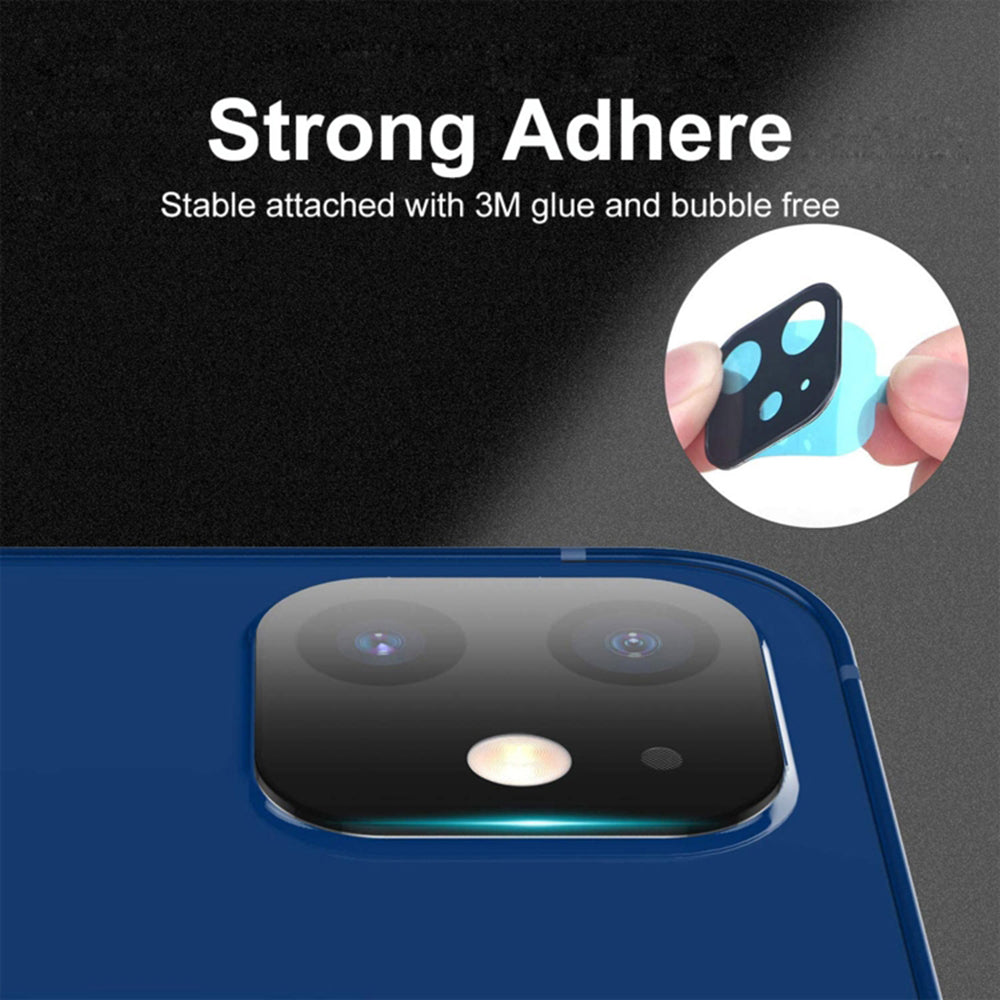Techsuit Rückkamera-Schutzfolie für Apple iPhone 12 Pro Max, gehärtetes Glas, schwarz
