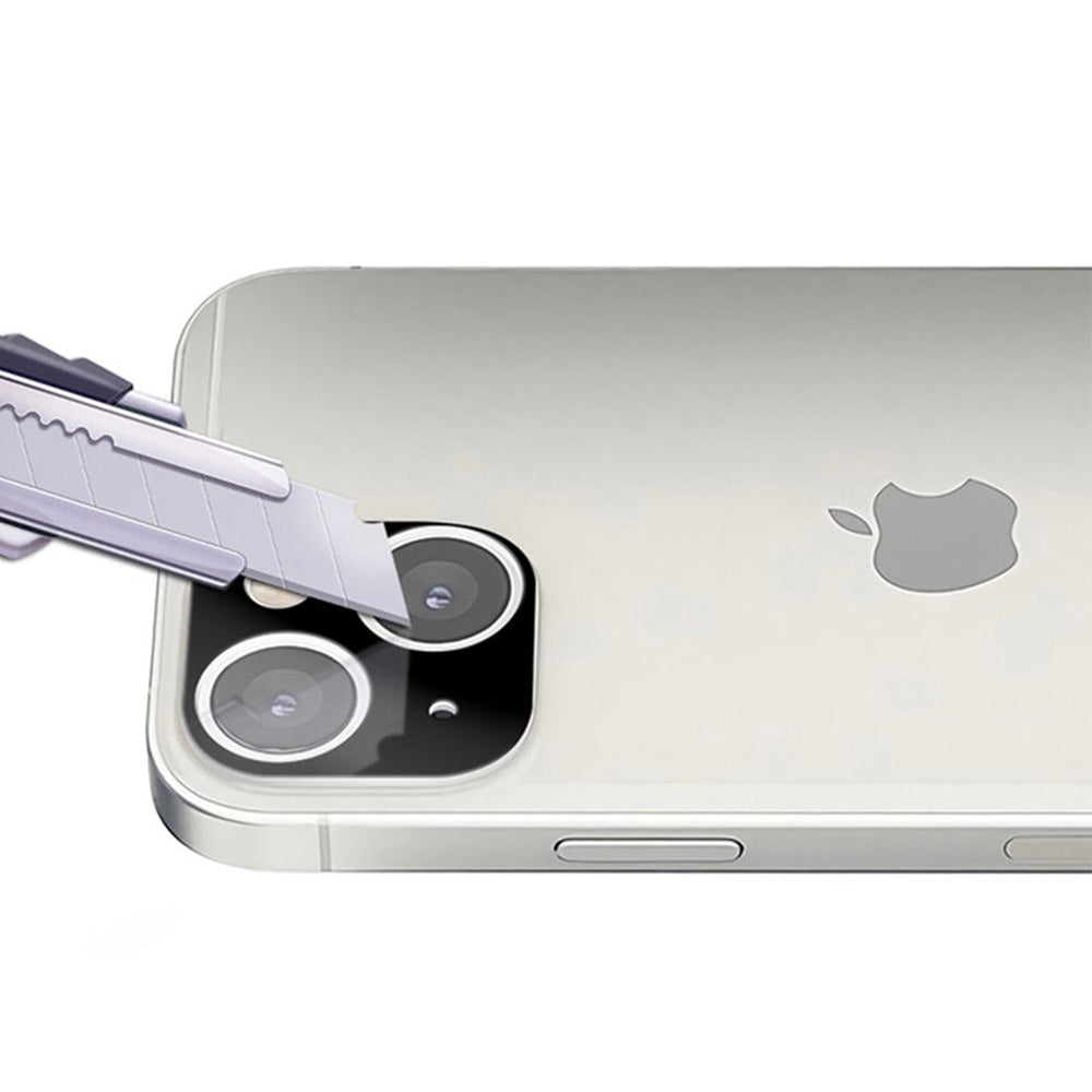 Techsuit Rückkamera-Schutzfolie für Apple iPhone 13 mini / 13, gehärtetes Glas, schwarz