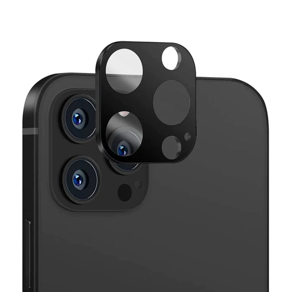 Film de protection pour caméra arrière Techsuit pour Apple iPhone 14 Pro Max / 14 Pro, Verre trempé, Noir