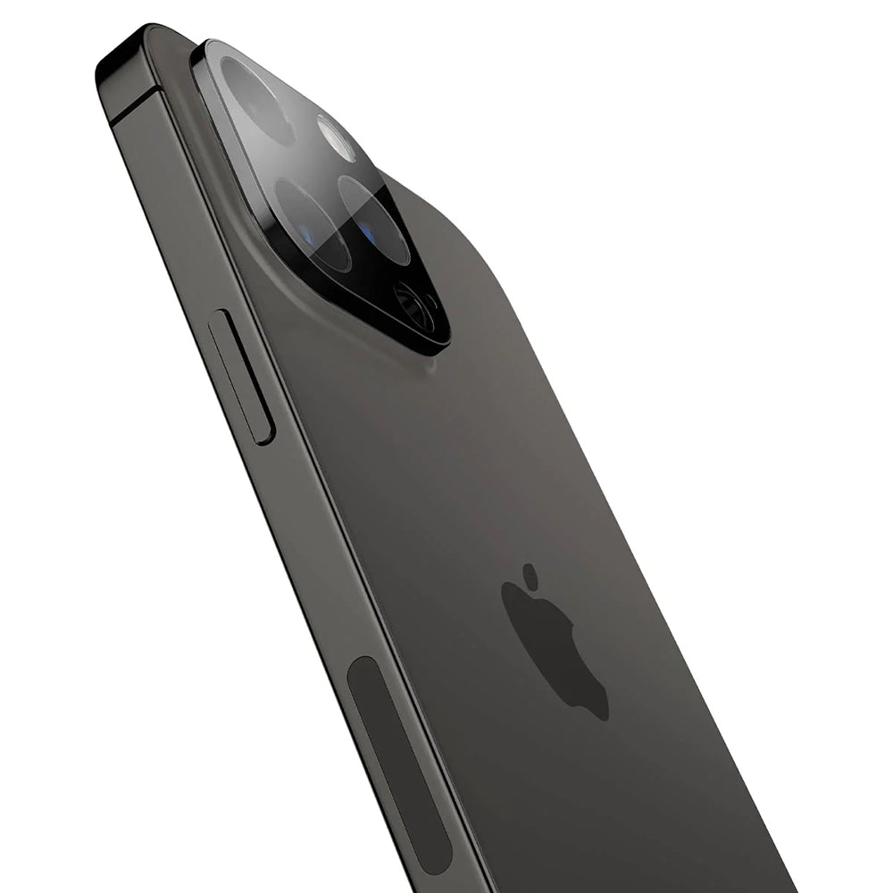 Film de protection pour caméra arrière Techsuit pour Apple iPhone 14 Pro Max / 14 Pro, Verre trempé, Noir