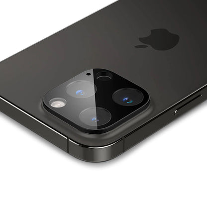 Film de protection pour caméra arrière Techsuit pour Apple iPhone 14 Pro Max / 14 Pro, Verre trempé, Noir