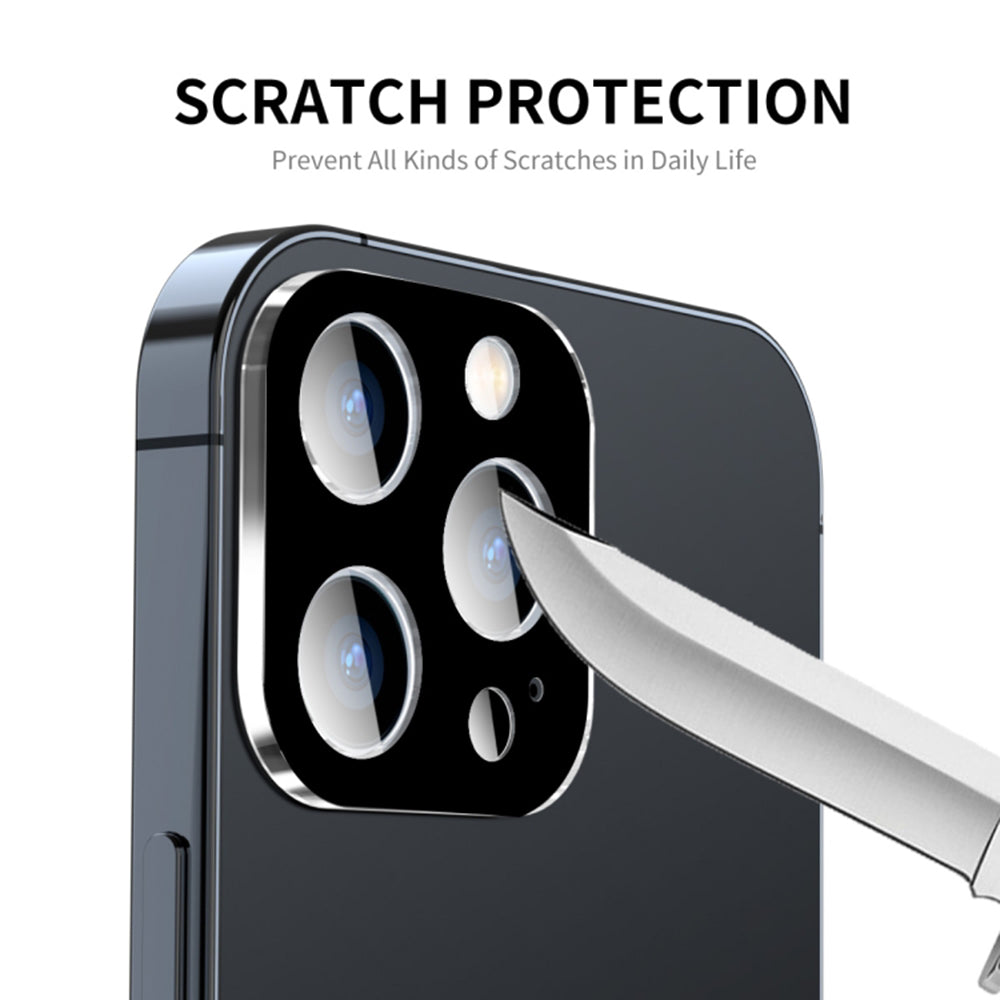 Techsuit Achtercamera Beschermfolie voor Apple iPhone 15 Pro Max / 15 Pro, Gehard Glas, Zwart