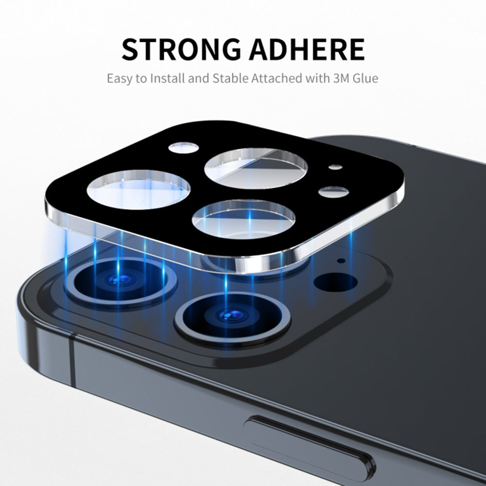 Techsuit Achtercamera Beschermfolie voor Apple iPhone 16 Plus / 16, Gehard Glas, Zwart