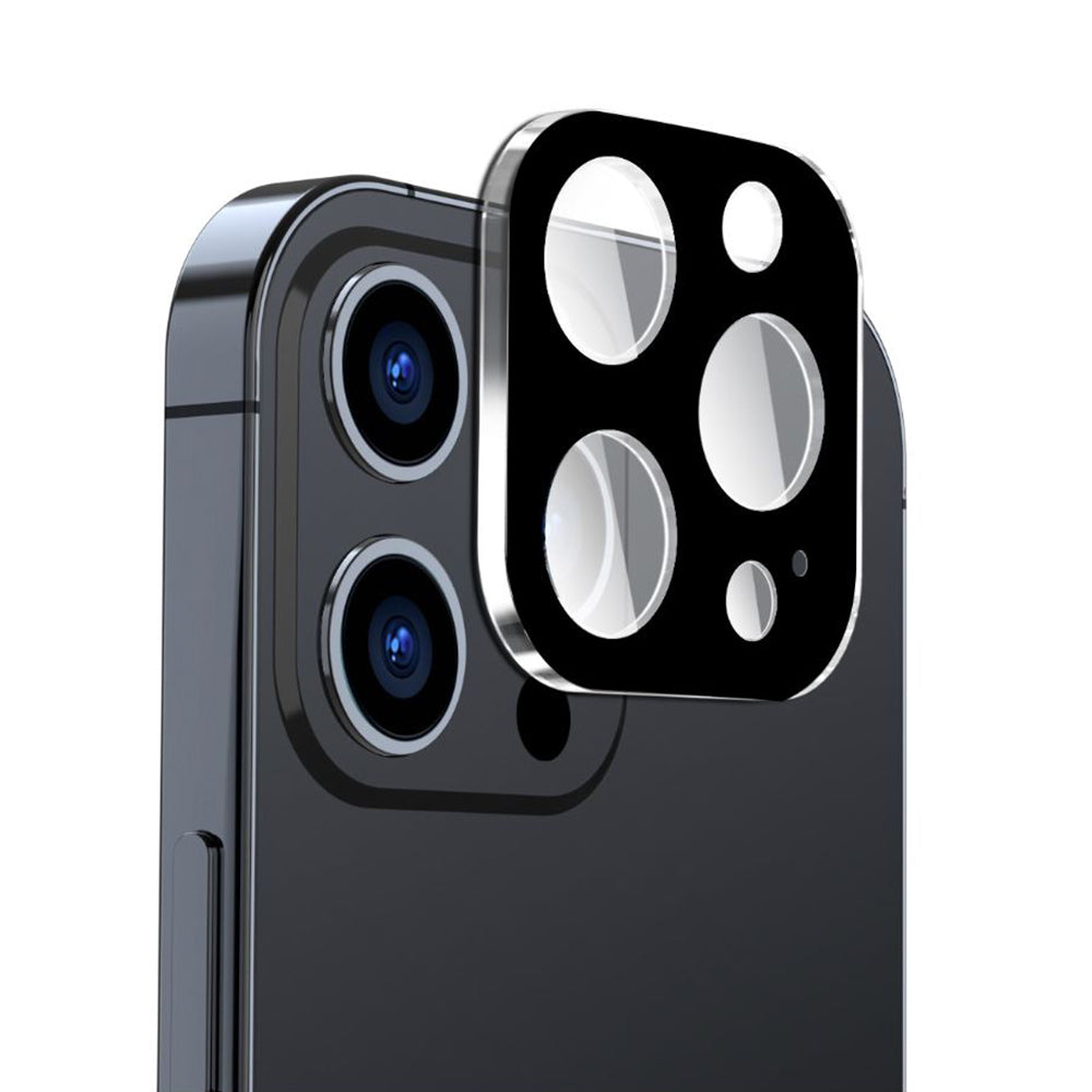 Techsuit Achtercamera Beschermfolie voor Apple iPhone 16 Pro Max / 16 Pro, Gehard Glas, Zwart