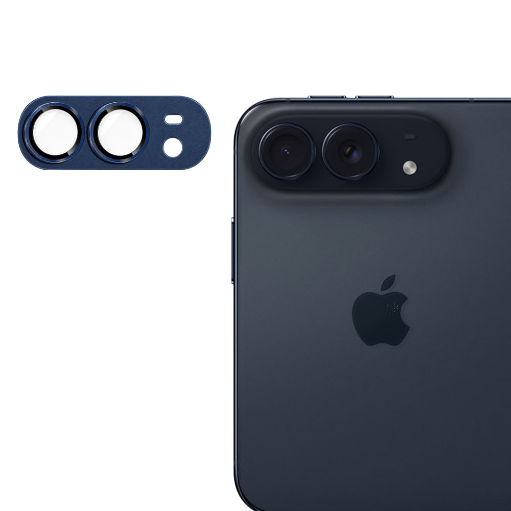 Protection pour caméra arrière Techsuit pour Apple iPhone Duo, verre trempé, bleu marine