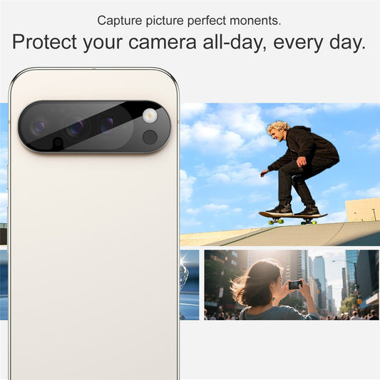 Film de protection pour caméra arrière Techsuit pour Google Pixel 10 Pro, Verre Trempé, Noir