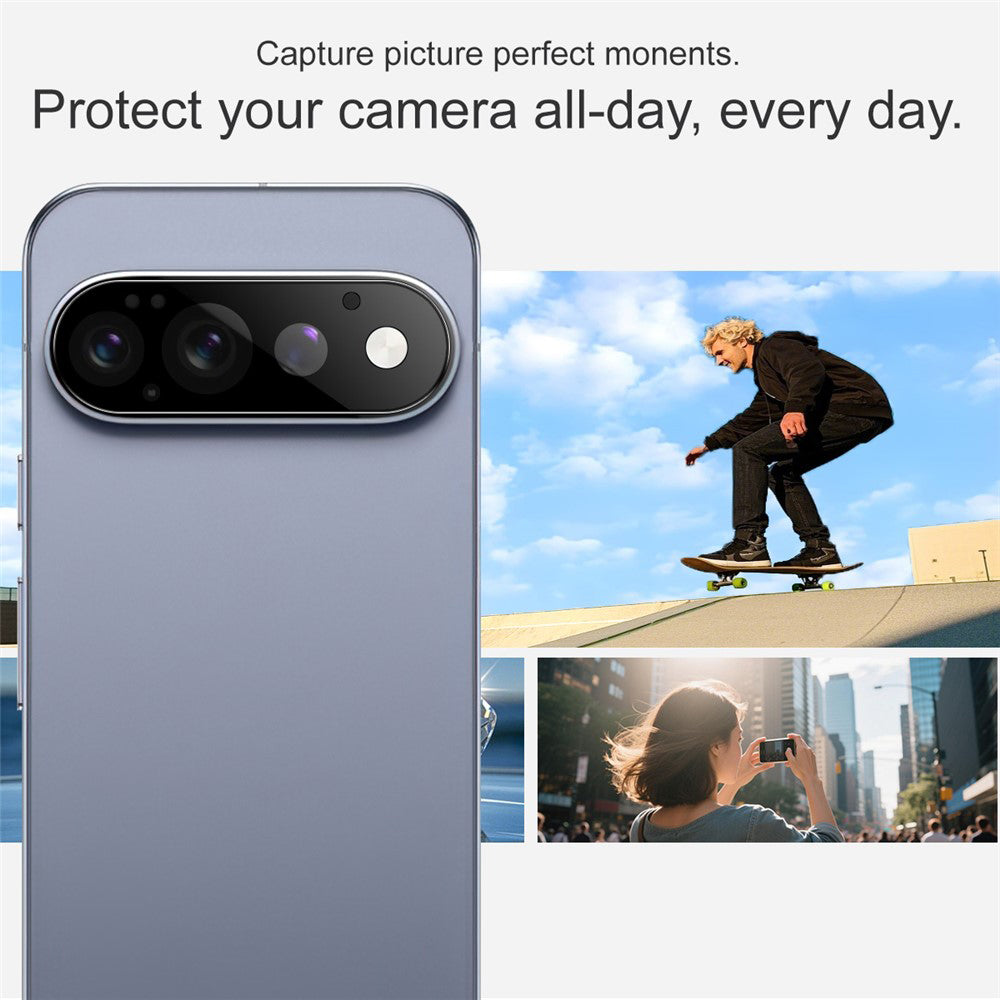Techsuit Achtercamera Beschermfolie voor Google Pixel 11 Pro, Gehard Glas, Zwart