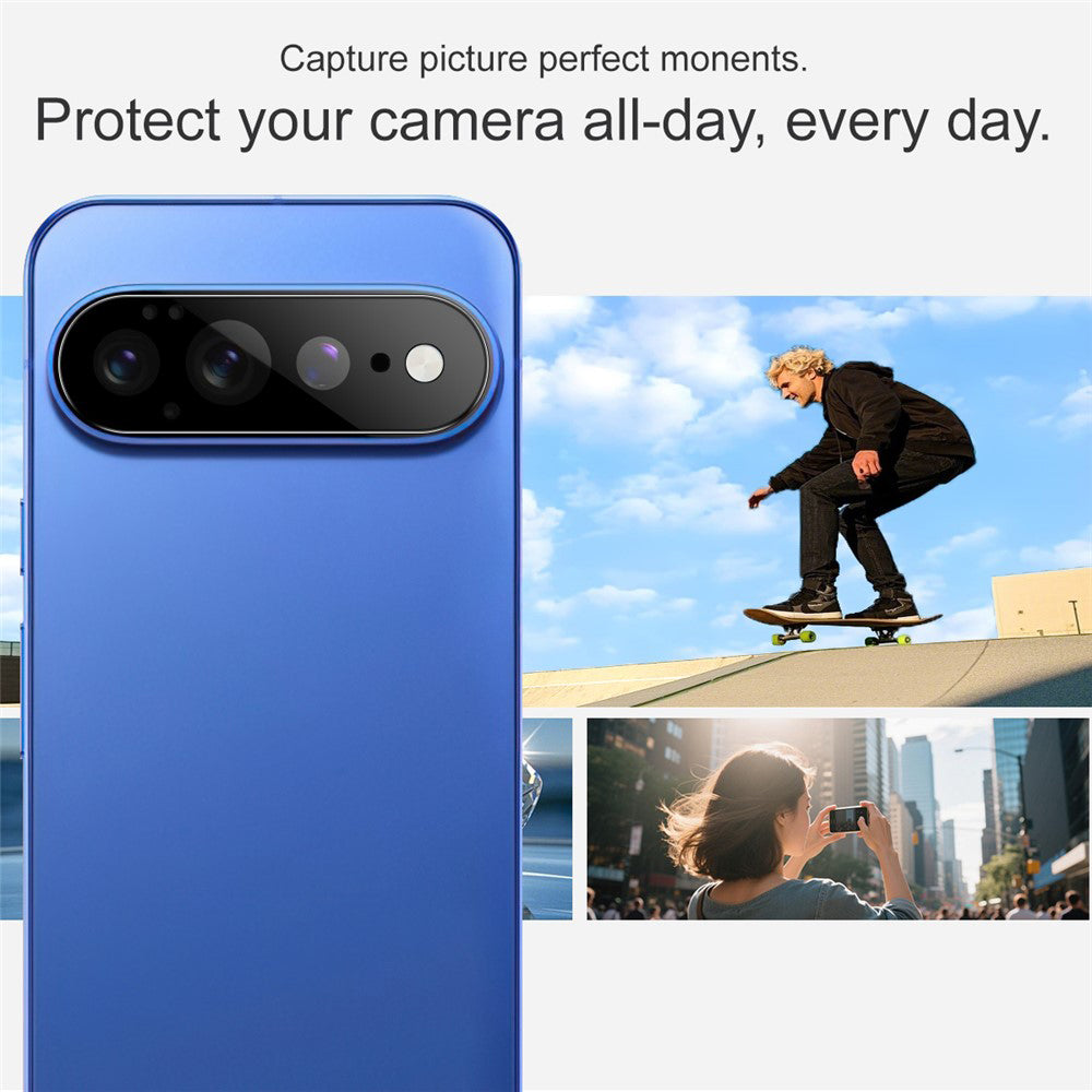Techsuit Achtercamera Beschermfolie voor Google Pixel 11 Pro XL, Gehard Glas, Zwart