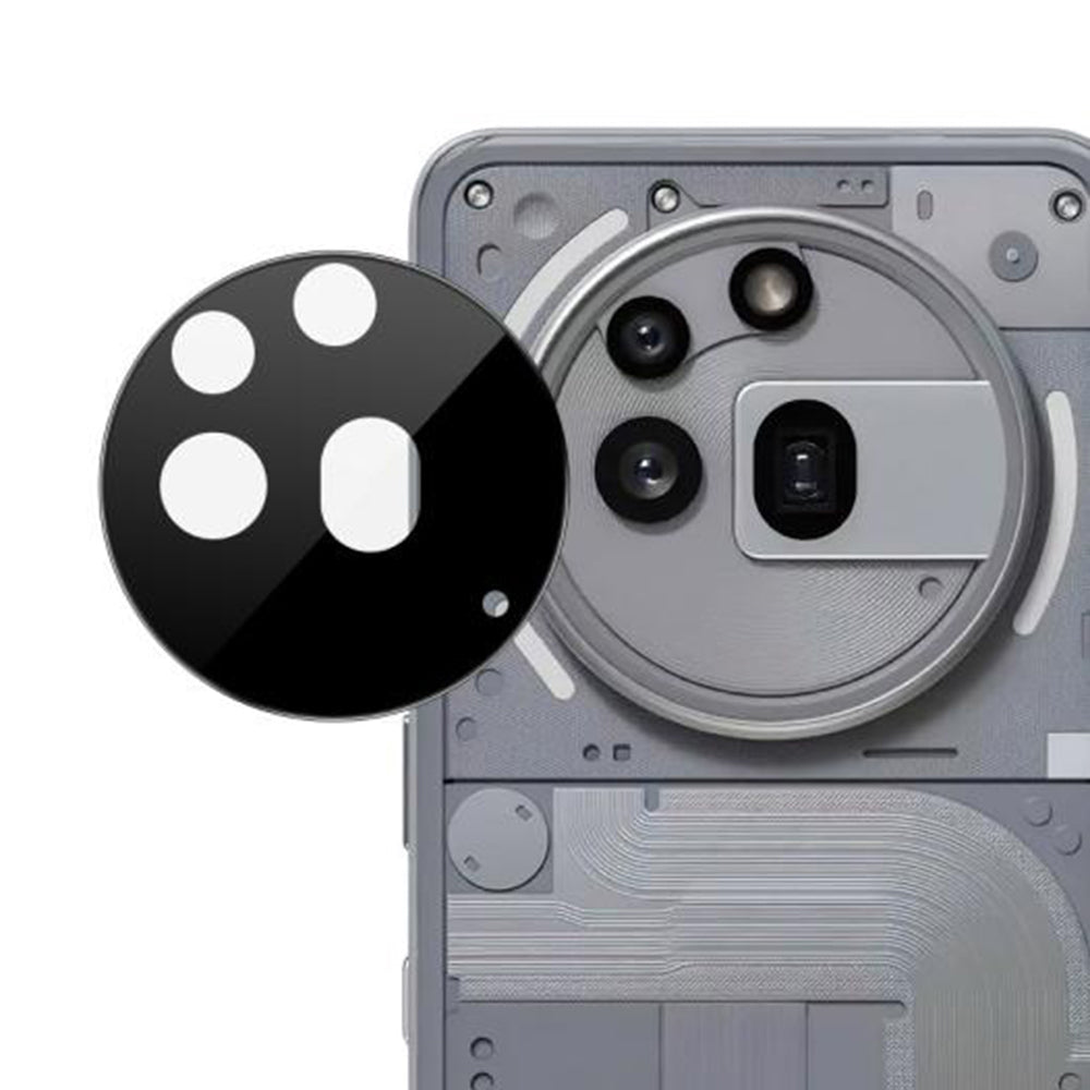 Techsuit Achtercamera Beschermfolie voor Nothing Phone (3a) Pro, Gehard Glas, Zwart