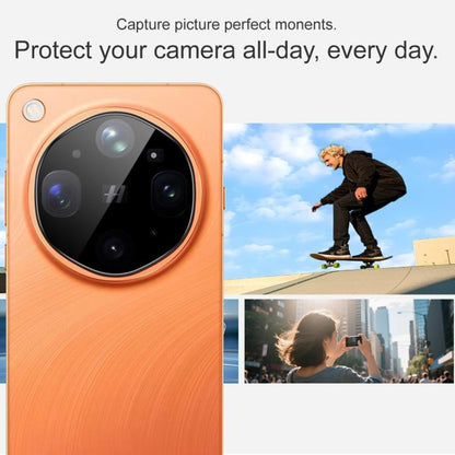 Film de protection pour caméra arrière Techsuit pour Oppo Find X9 Ultra, Verre trempé, Noir