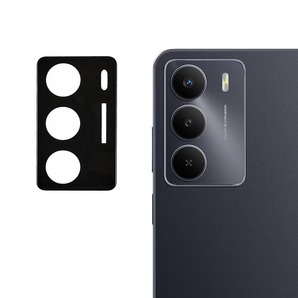Techsuit Achtercamera Beschermfolie voor Realme 14x, Gehard Glas, Zwart