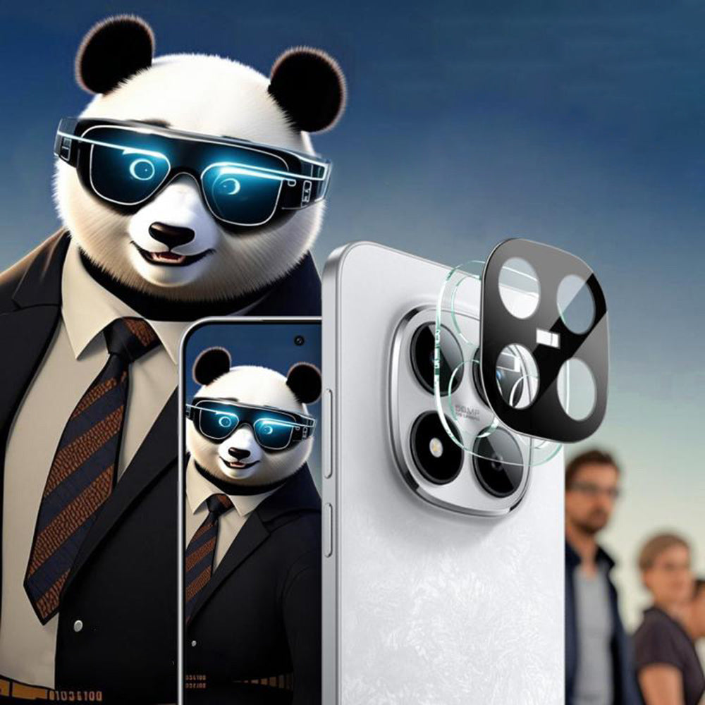 Film de protection pour caméra arrière Techsuit pour Xiaomi Redmi Note 15 Pro 4G, Verre Trempé, Noir