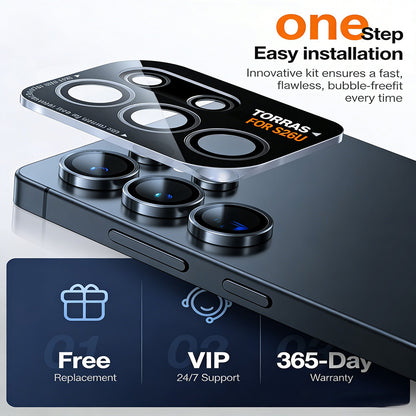 Film de protection Caméra Arrière Torras Lensguard pour Samsung Galaxy S26 Ultra, Verre Trempé, Noir