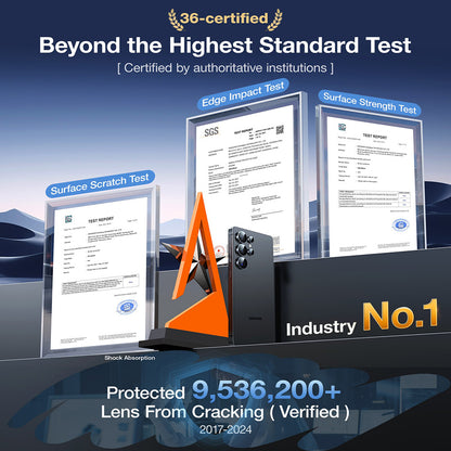 Film de protection Caméra Arrière Torras Lensguard pour Samsung Galaxy S26 Ultra, Verre Trempé, Noir