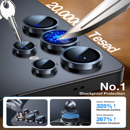 Film de protection Caméra Arrière Torras Lensguard pour Samsung Galaxy S26 Ultra, Verre Trempé, Noir