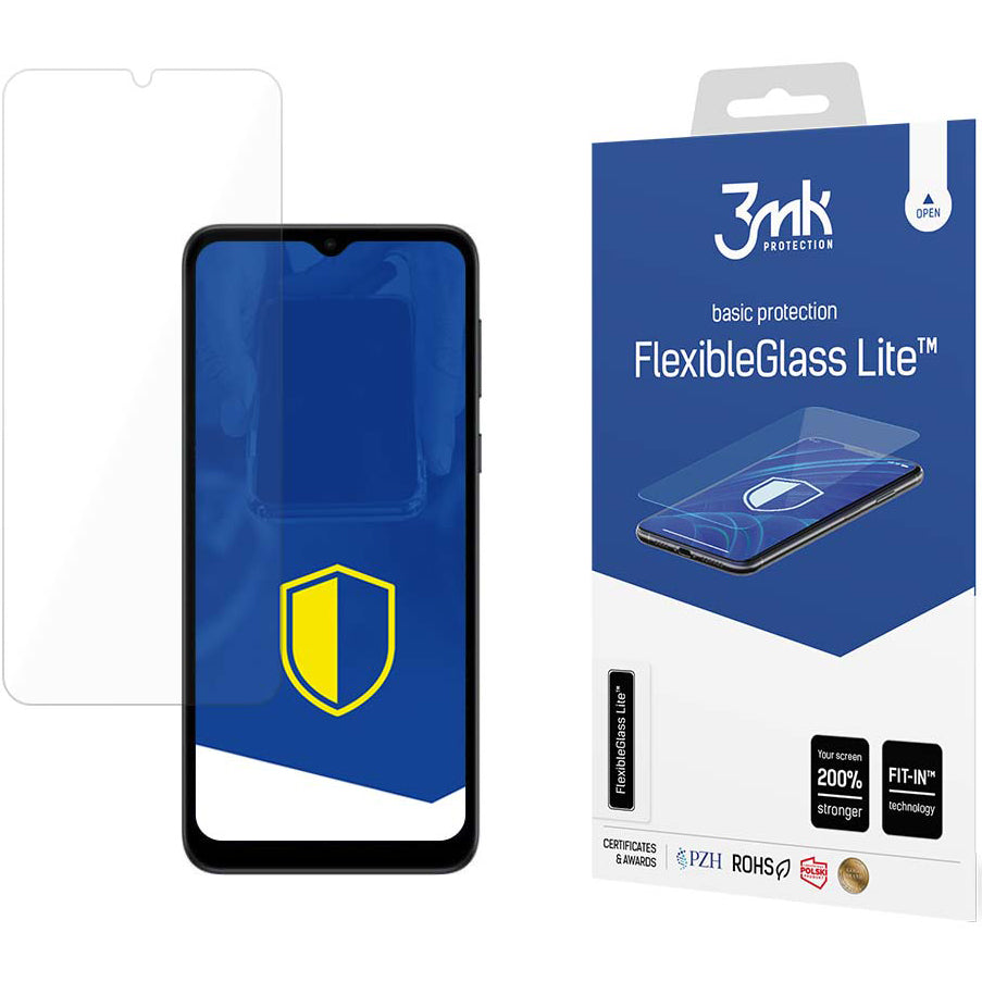 Film de protection d'écran 3MK FlexibleGlass Lite pour Motorola Moto E13, Flexible Glass, Full Glue 