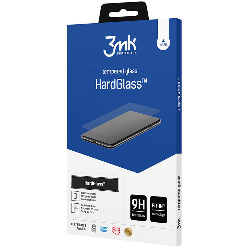 3MK HardGlass Screen Protector voor Xiaomi Redmi 12C, Volledige Lijm, Glas Beschermende Film, Volledige Lijm 