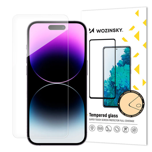 WZK schermbeschermfolie voor Apple iPhone 15 Pro Max, gehard glas, volledige lijm