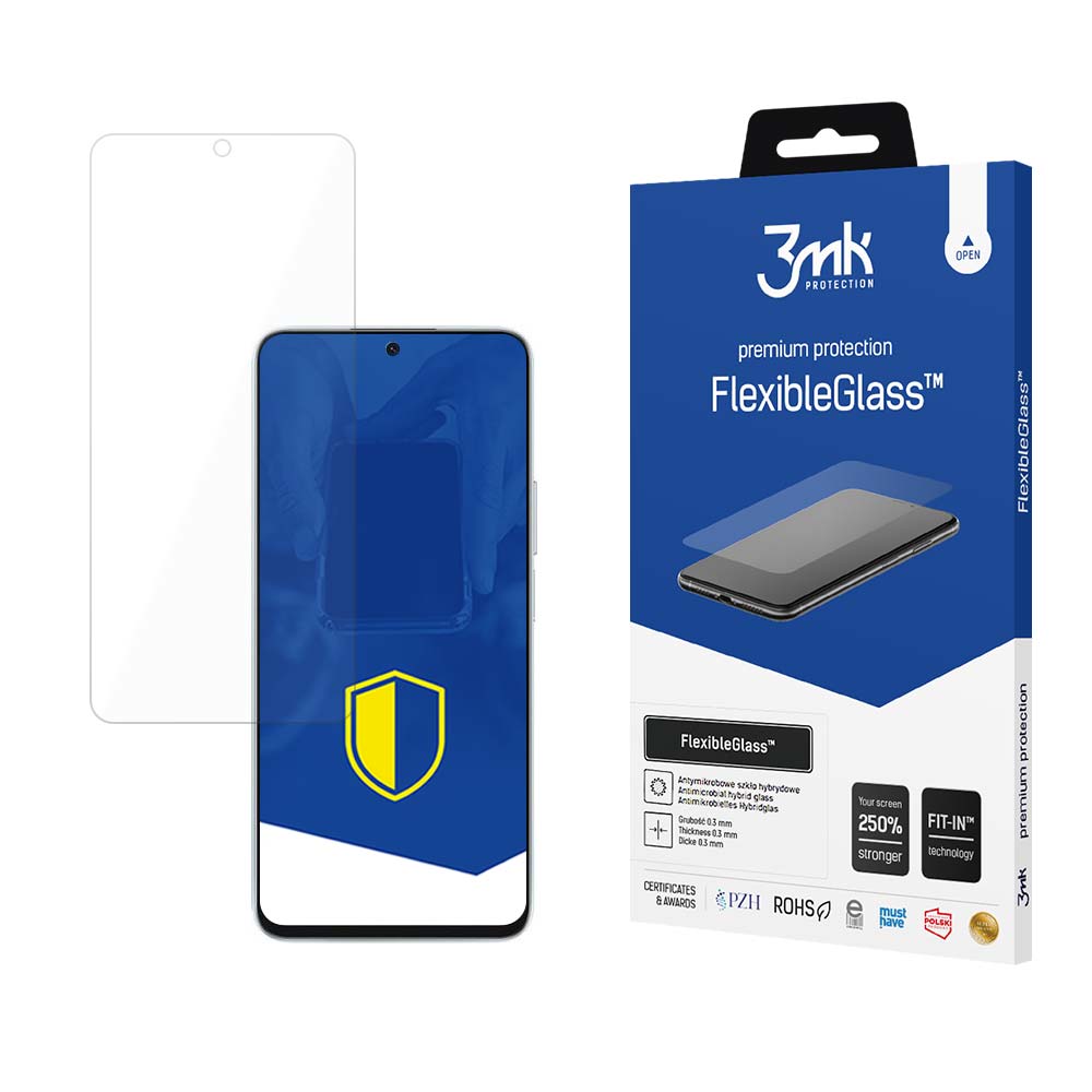 3MK FlexibleGlass Screen Protector for Motorola Moto G14, Flexible Glass, Full Glue (protection d'écran en verre souple pour Motorola Moto G14) 