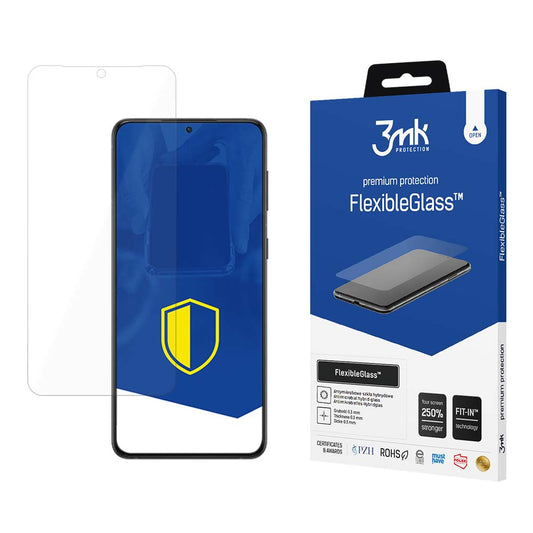 Screen Protector 3MK FlexibleGlass voor Samsung Galaxy S24 S921, Flexibel Glas, Volledig Gelijmd 