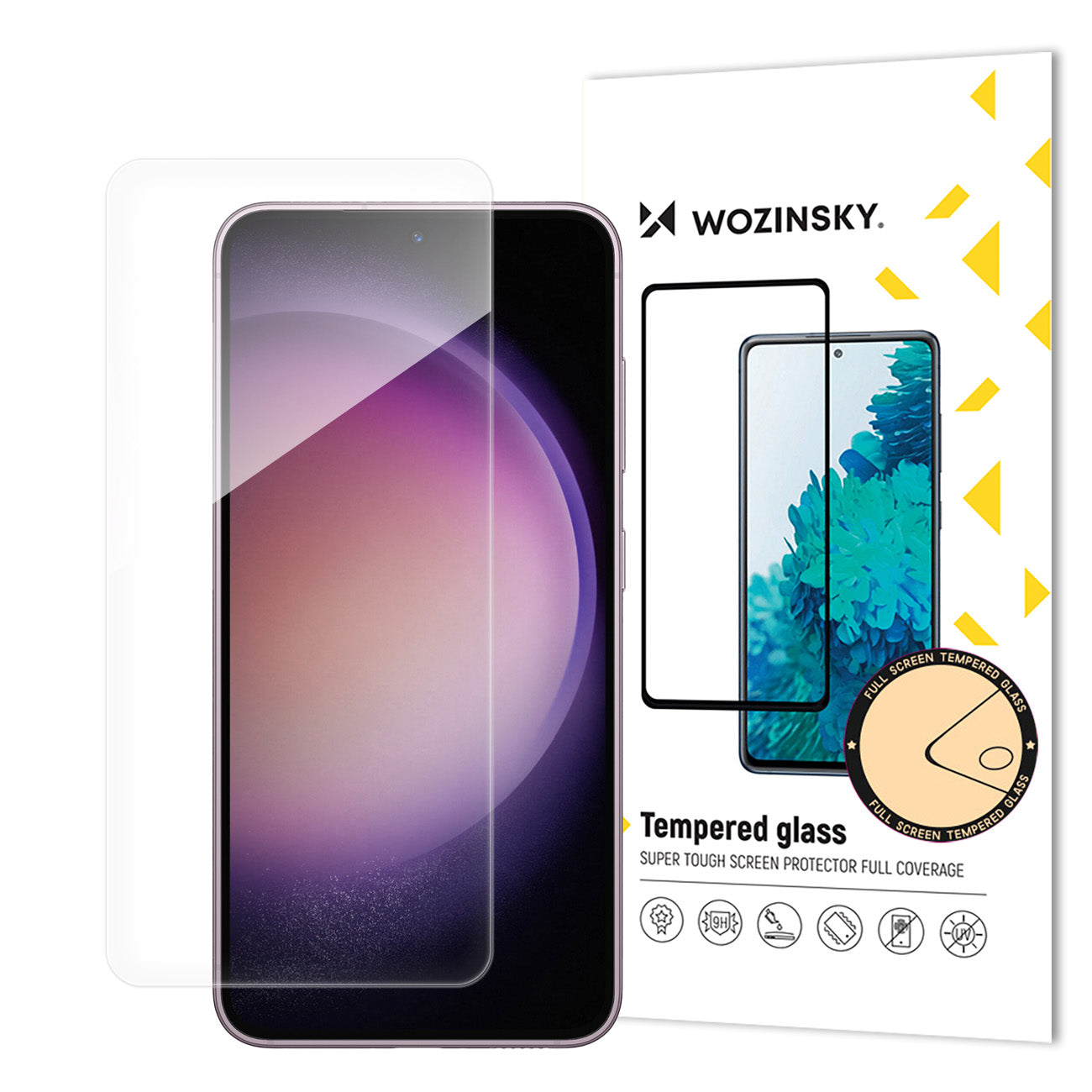 WZK Screen Protector voor Samsung Galaxy S24+ S926, Afgeschermd glas, Volledig gelijmd, Transparant 