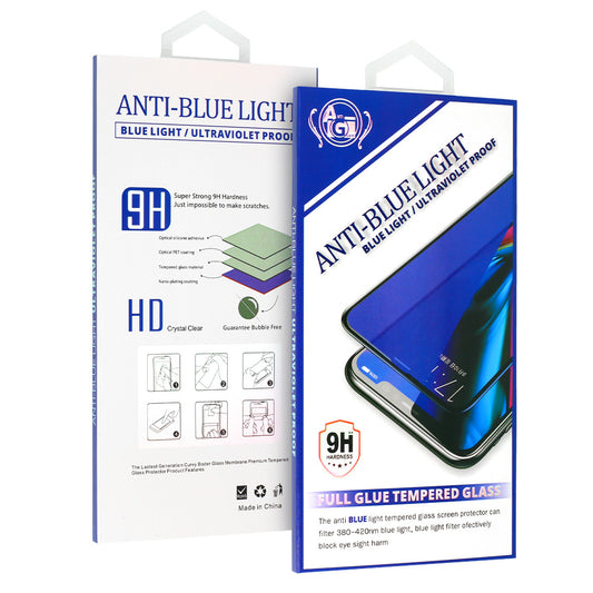 OEM Anti-Blauw Licht Screen Protector voor Samsung Galaxy A15 5G A156 / A15 A155 / A25 A256, Glass Shield, Full Glue, Zwart