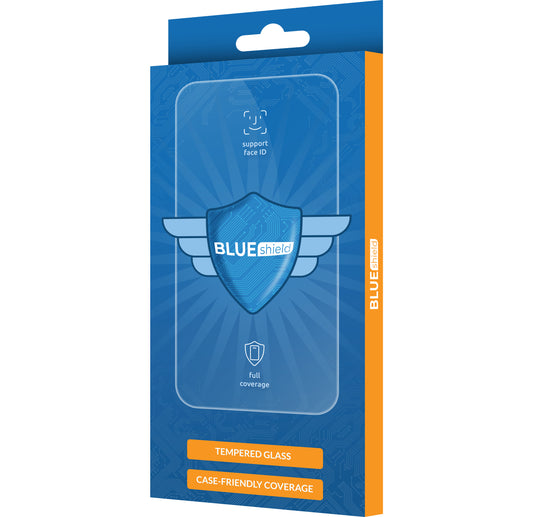 Film de protection d'écran Blue Shield pour Samsung Galaxy A55 5G A556, Verre Trempé, Colle Complète, Compatible avec les Coques, Noir