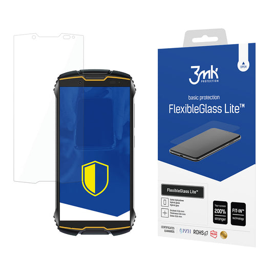 Film de protection d'écran 3MK FlexibleGlass Lite pour Cubot KingKong Mini 2, Flexible Glass, Full Glue 