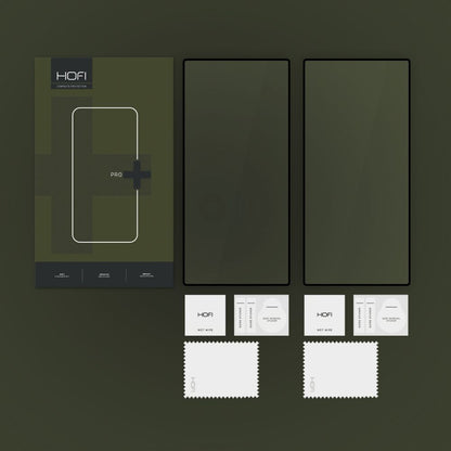 HOFI Glass PRO+ Displayschutzfolie für Samsung Galaxy S25 Ultra S938, Gehärtetes Glas, Vollflächig Klebend, 2er Set, Schwarz