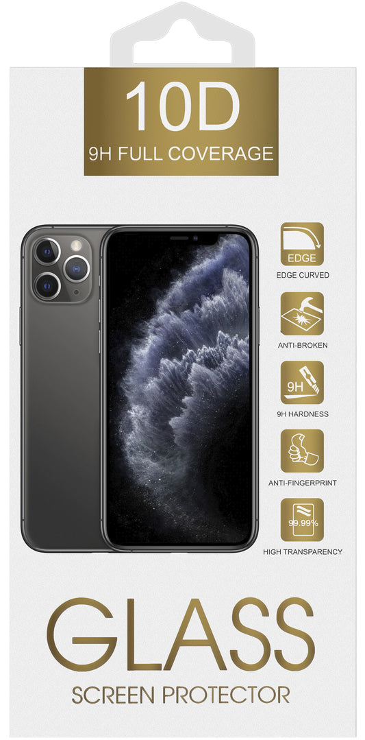 OEM schermbeschermfolie voor Samsung Galaxy A26 A266 / A16 5G A166 / A16 4G A165 / M16 M166, gehard glas, full glue, 10D, zwart