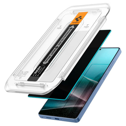 Privacy Screen Protector Spigen GlastR EZ FIT HD voor Samsung Galaxy S25 Ultra S938, Gehard Glas, Volledige Lijm, Set van 2 stuks AGL09335