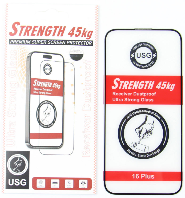OEM Ultra Strong 45KG schermbeschermfolie voor Samsung Galaxy A55 5G A556, gehard glas, volledige lijm, 2.5D, zwart