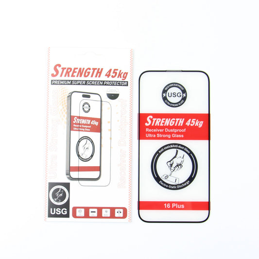 OEM Ultra Strong 45KG schermbeschermfolie voor Samsung Galaxy A26 A266, gehard glas, volledige lijm, 2.5D, zwart