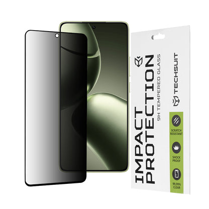 Privacy-Schutzfolie Techsuit für Xiaomi 14T Pro / 14T, gehärtetes Glas, Full Glue, 111D